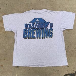 Vintage 90s Letter Pop Art Retro School Pastel Oneita Single Stitch Shirt XL